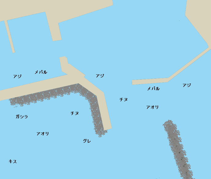 大引漁港ポイント図