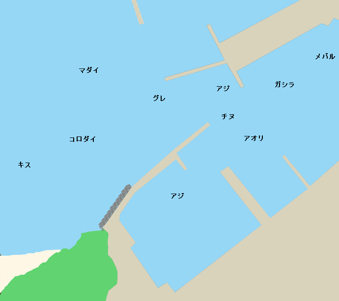 大島漁港ポイント図