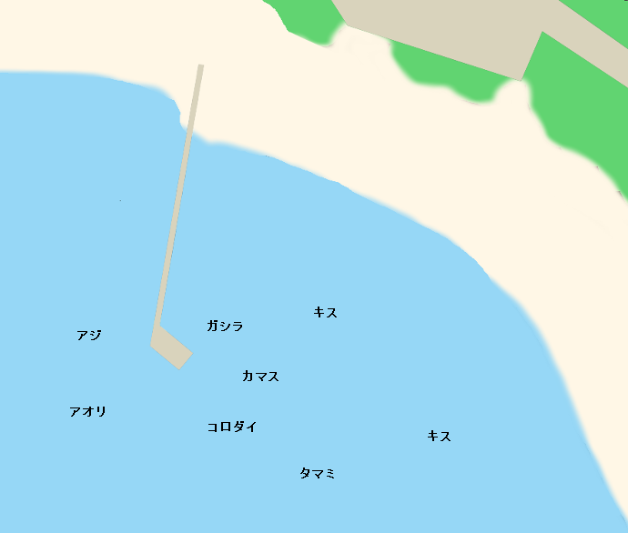 津井の波止ポイント図