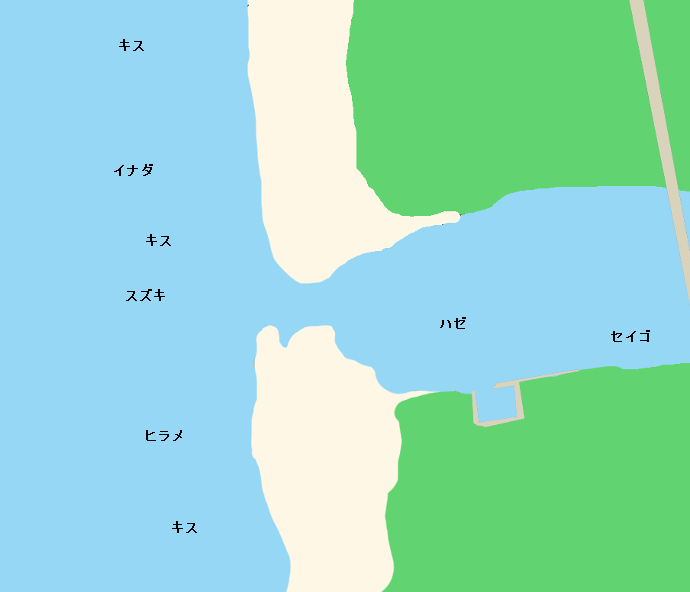 雄物川河口ポイント図
