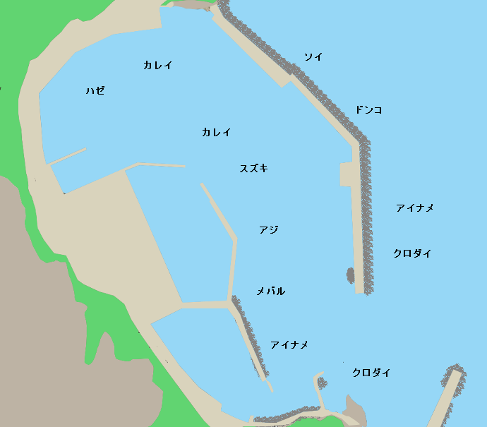 久之浜港ポイント図
