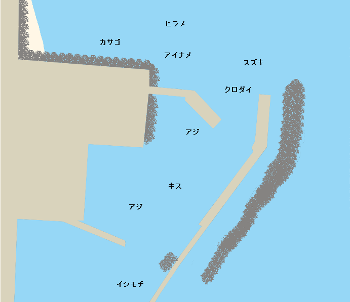 岩船港ポイント図