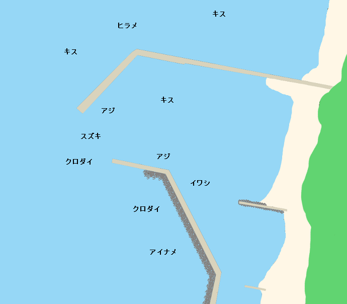 松ヶ崎漁港ポイント図