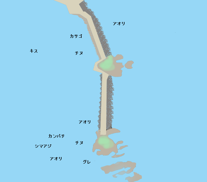 双名島ポイント図