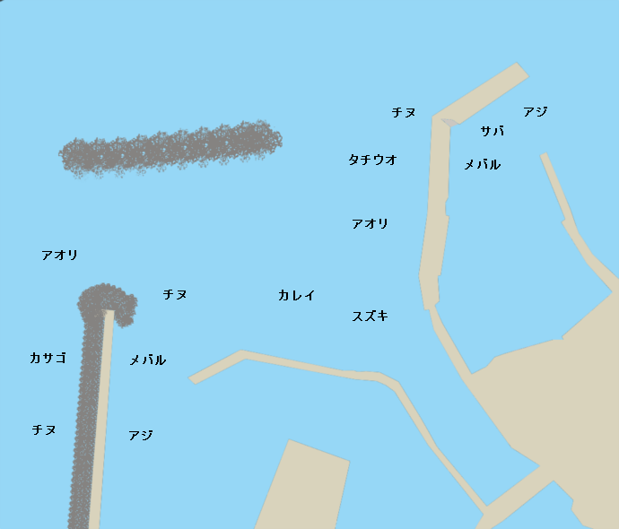 上灘漁港ポイント図