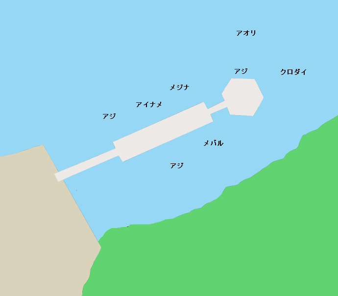 飛島海づり公園ポイント図