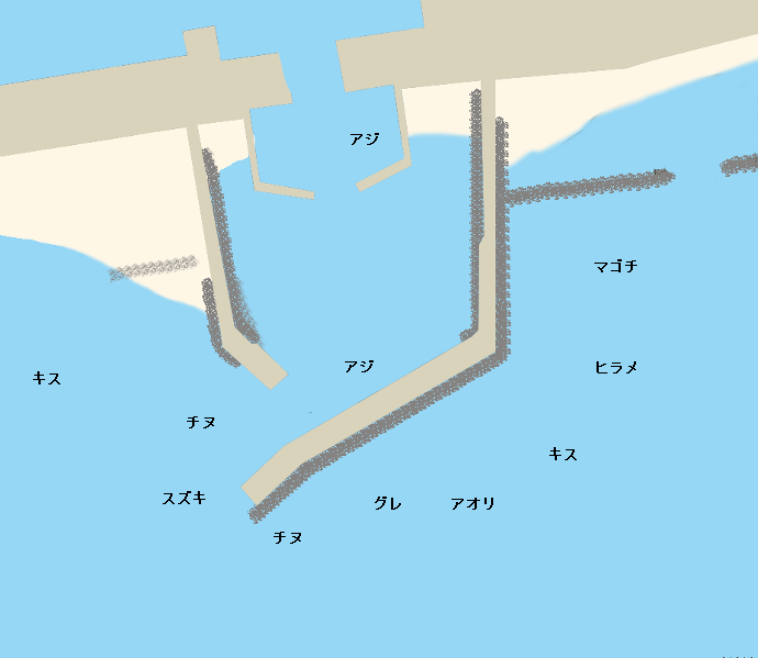 吉川漁港ポイント図