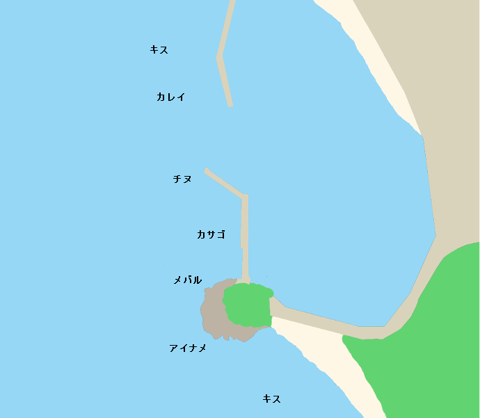 向島余崎港ポイント図