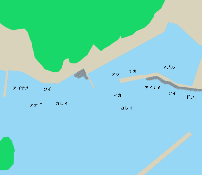 唐丹漁港ポイント図