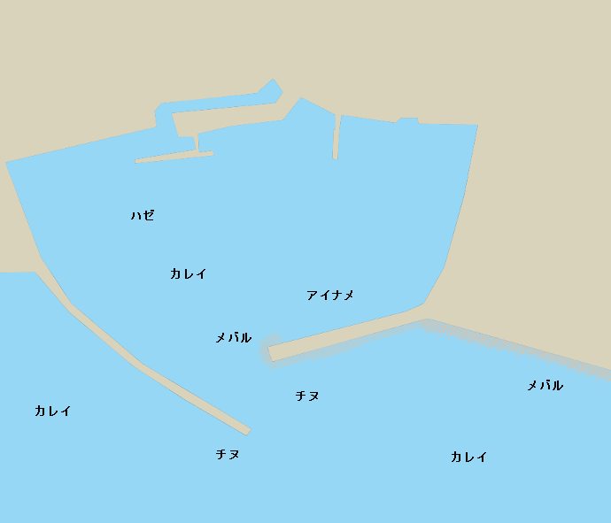 田の口港ポイント図