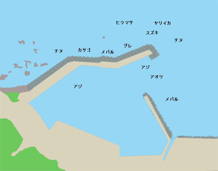 塩津漁港ポイント図