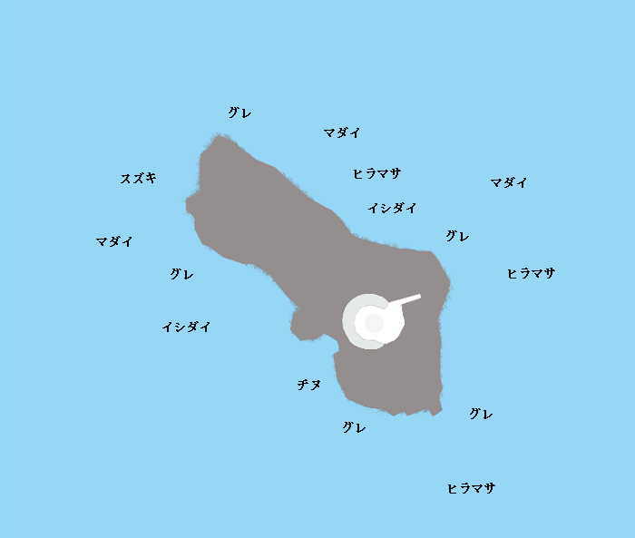 沖ノ御前島ポイント図