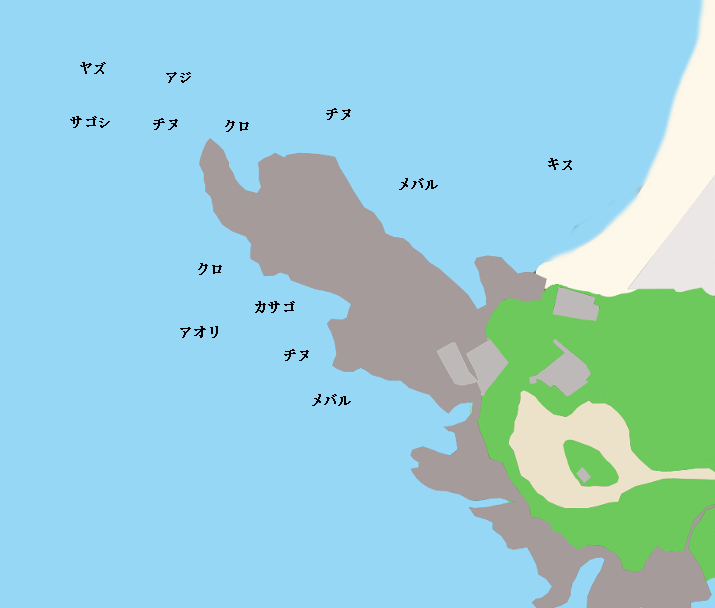 犬鳴岬ポイント図