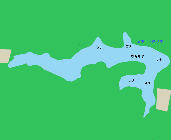 鎌北湖ポイント図