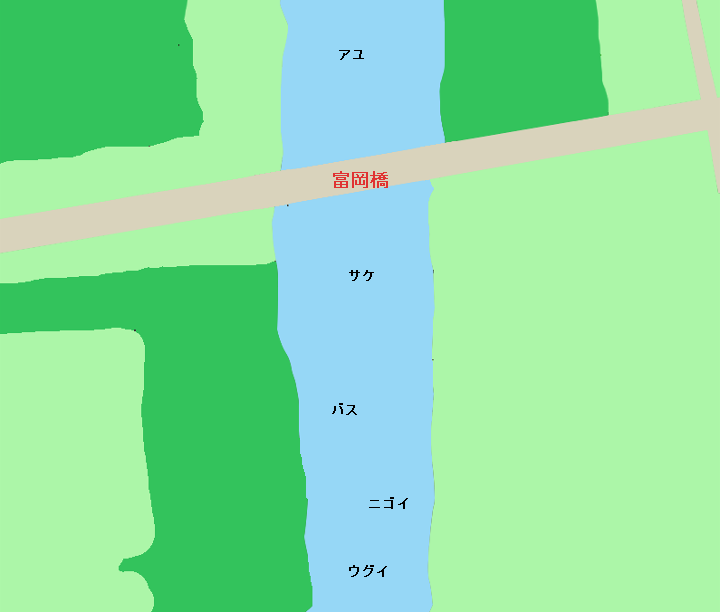 久慈川　富岡橋周辺のポイント