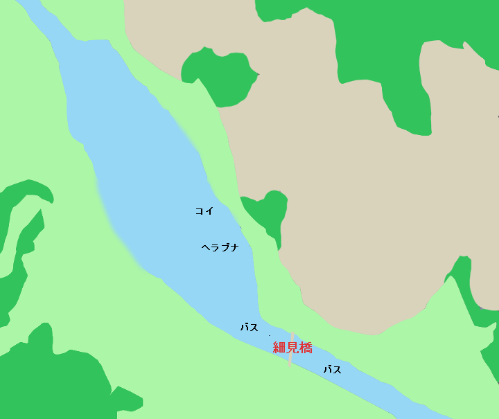 牛久沼のポイント　西谷田川橋細見橋周辺