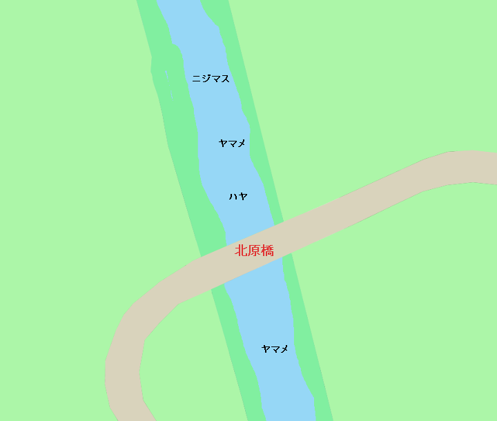 八溝川北原橋周辺のポイント