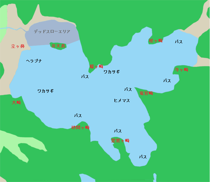 野尻湖ポイント図