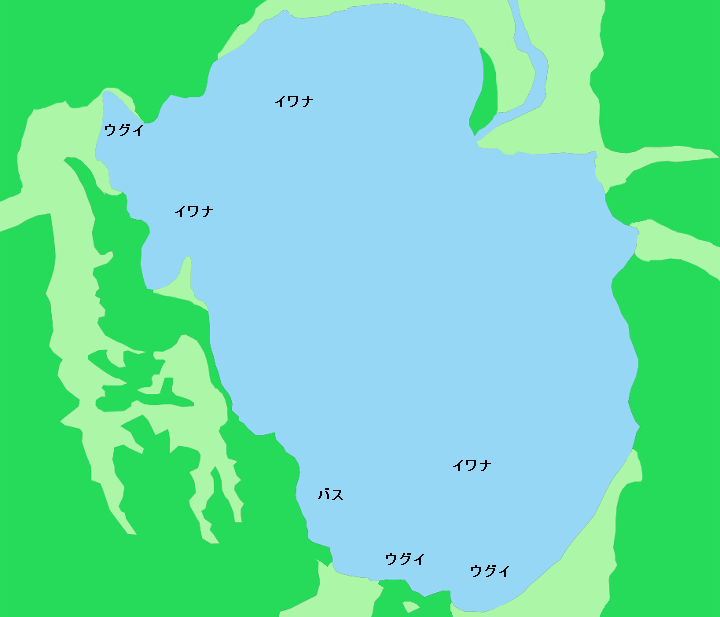 猪苗代湖ポイント図
