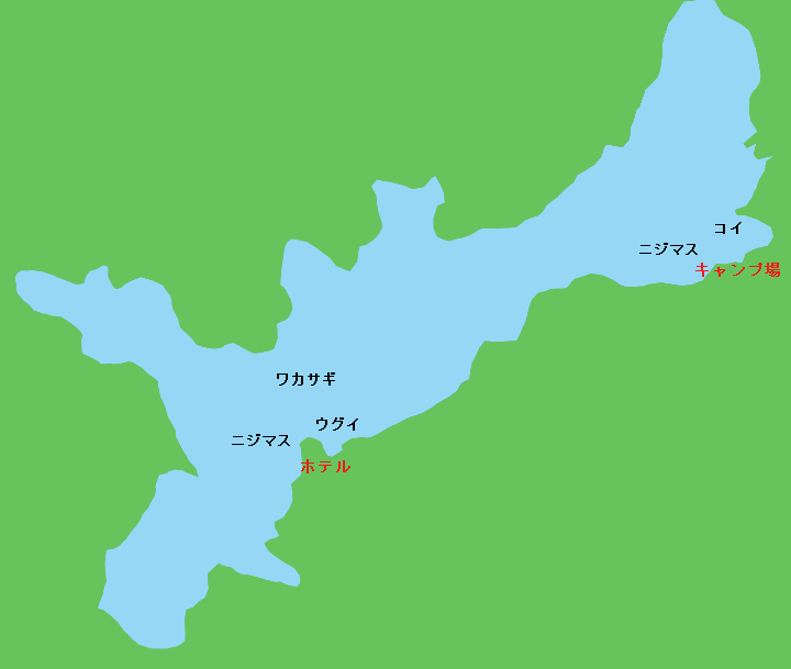 チミケップ湖ポイント図