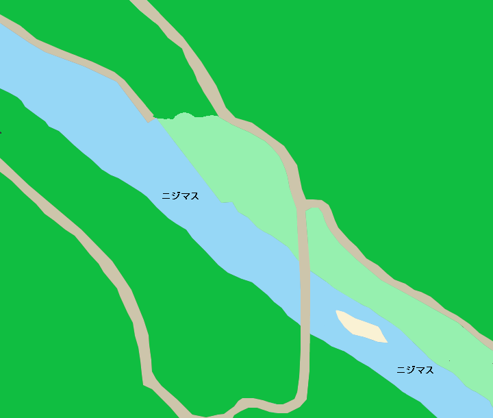 札内川ダム下流のポイント