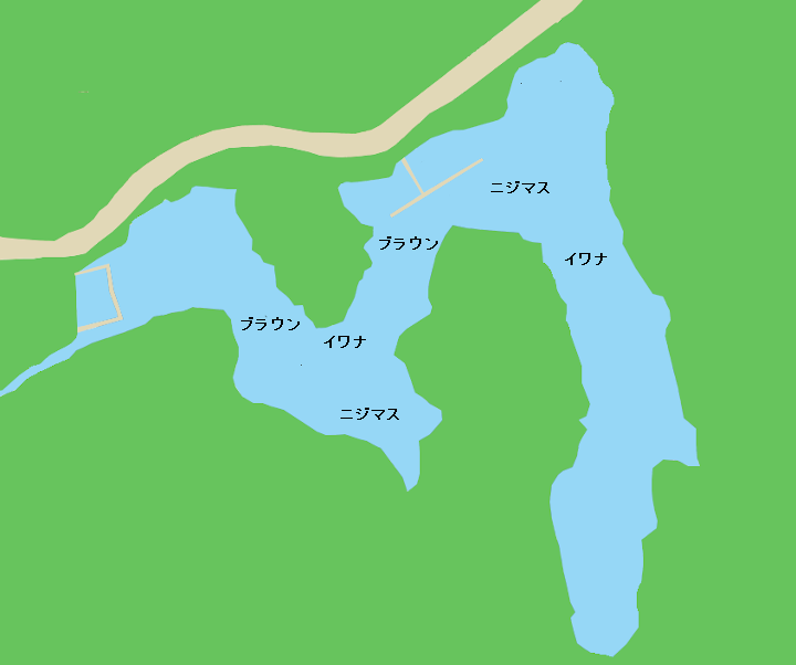 通天湖ポイント図