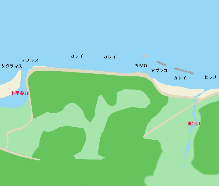 花岡海岸ポイント図