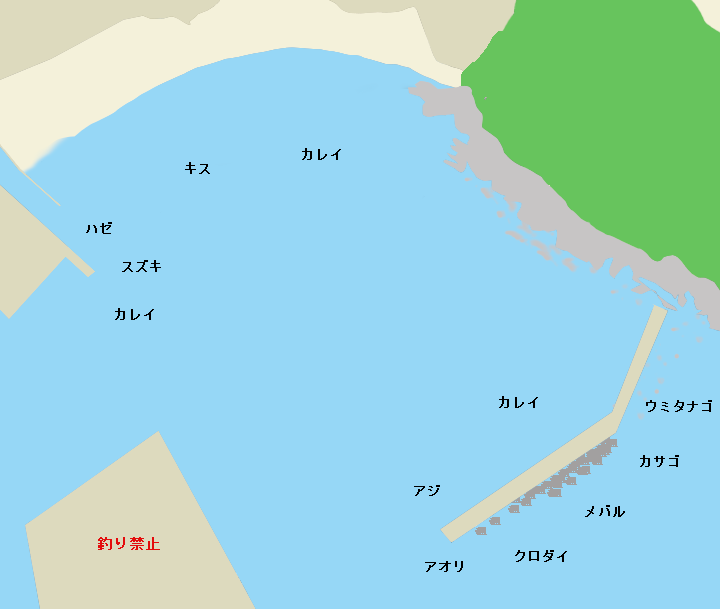鴨居港ポイント図