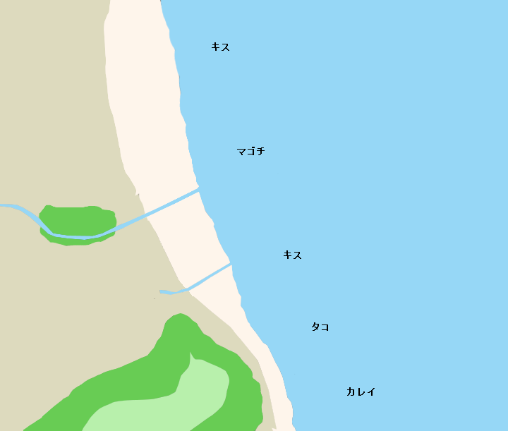 金田海岸ポイント図