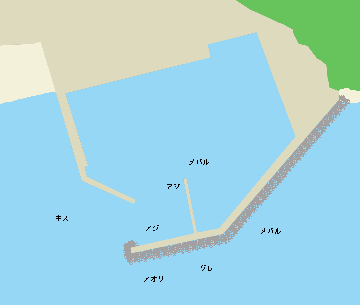 中林漁港ポイント図