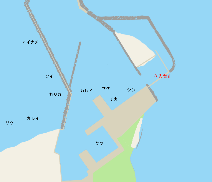 抜海漁港ポイント図