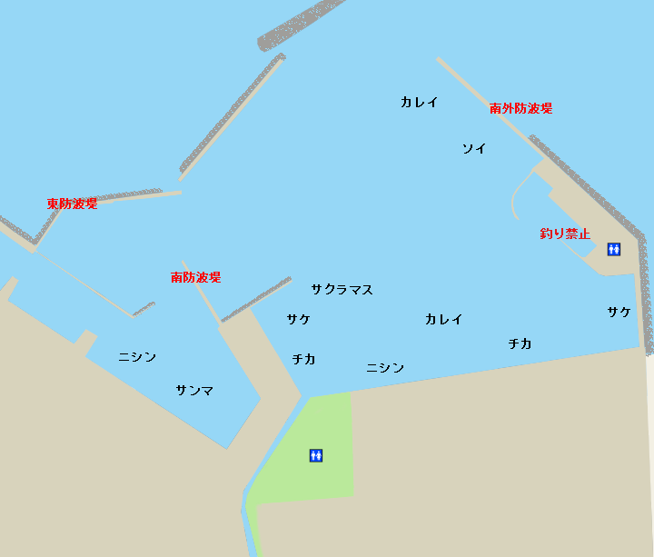 枝幸港ポイント図
