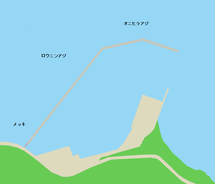 奄美大島山間漁港ポイント図