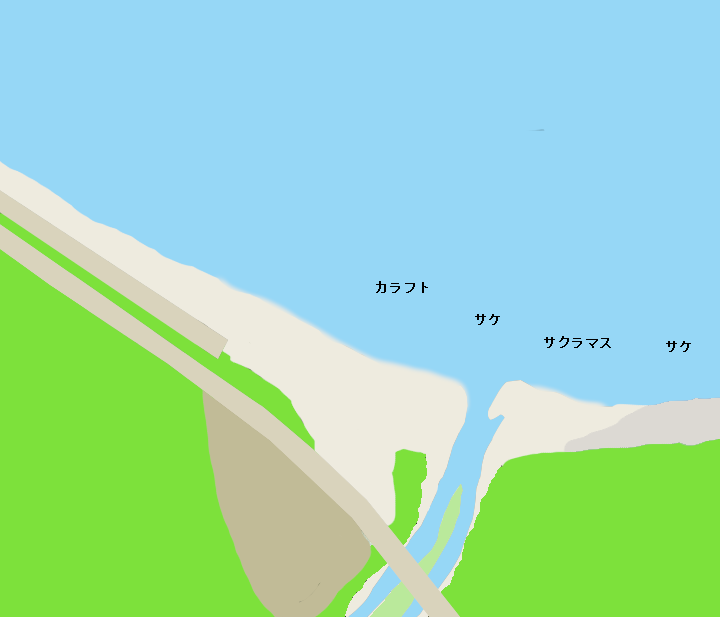 ホロベツ川河口ポイント図