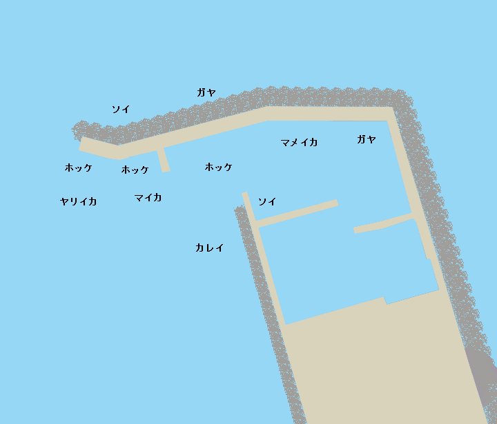 カブト盃漁港ポイント図