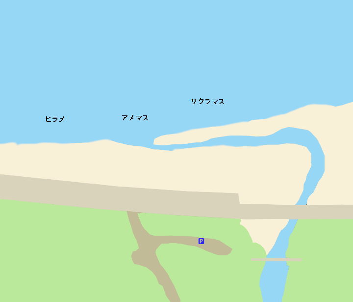 小椴子川河口ポイント図