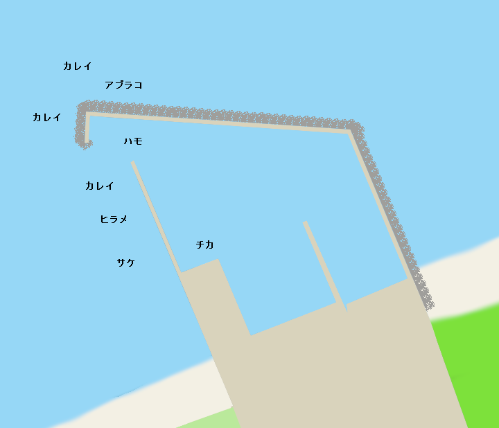 黄金漁港ポイント図