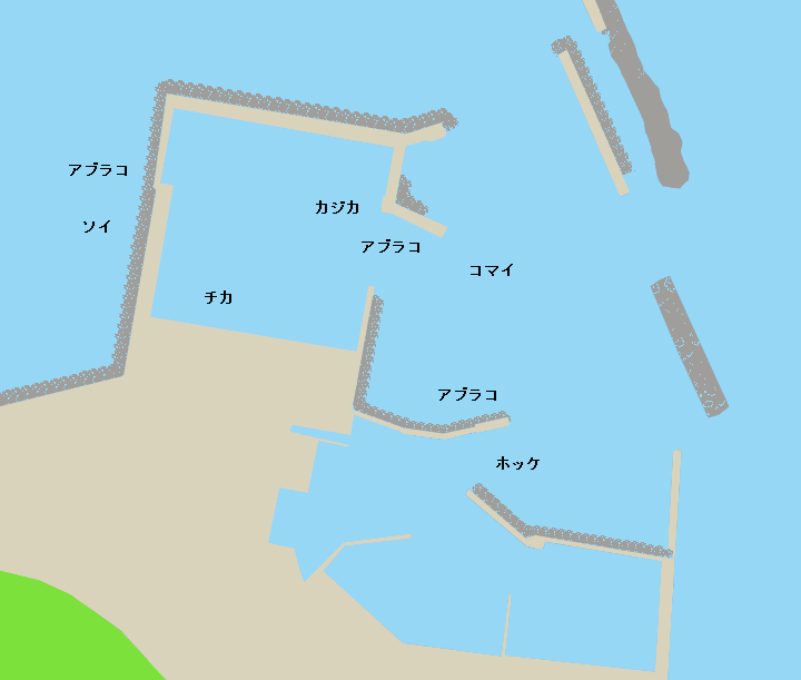 三石漁港ポイント図