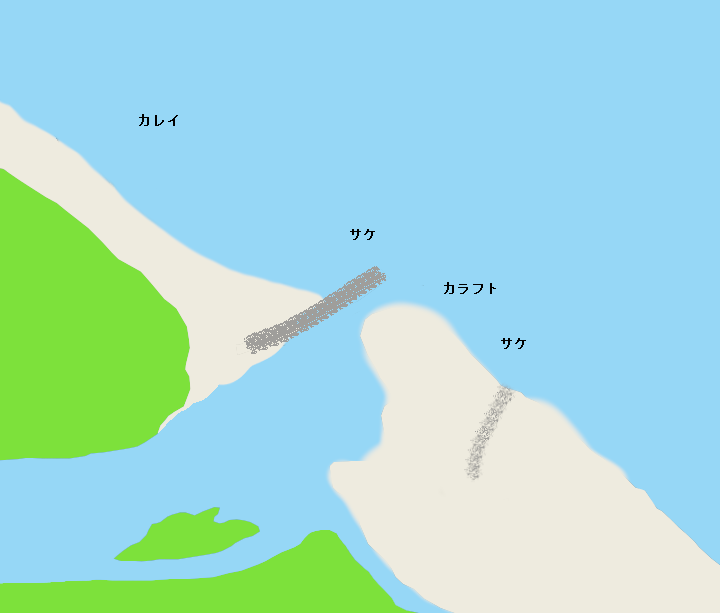 藻興部川河口ポイント図