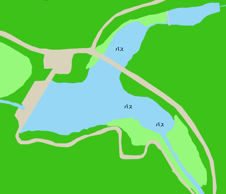 三和湖（雨山ダム）ポイント図