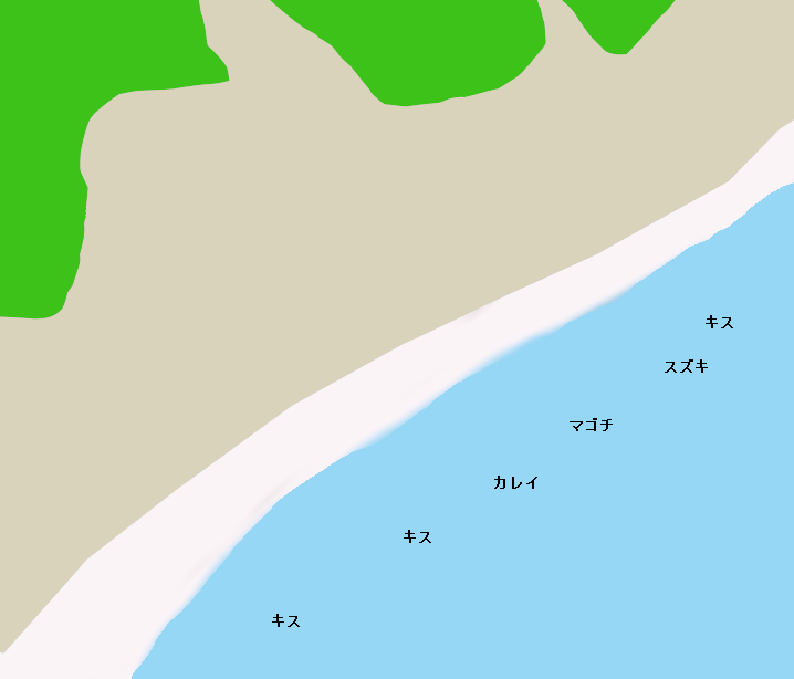 小野浦海岸ポイント図