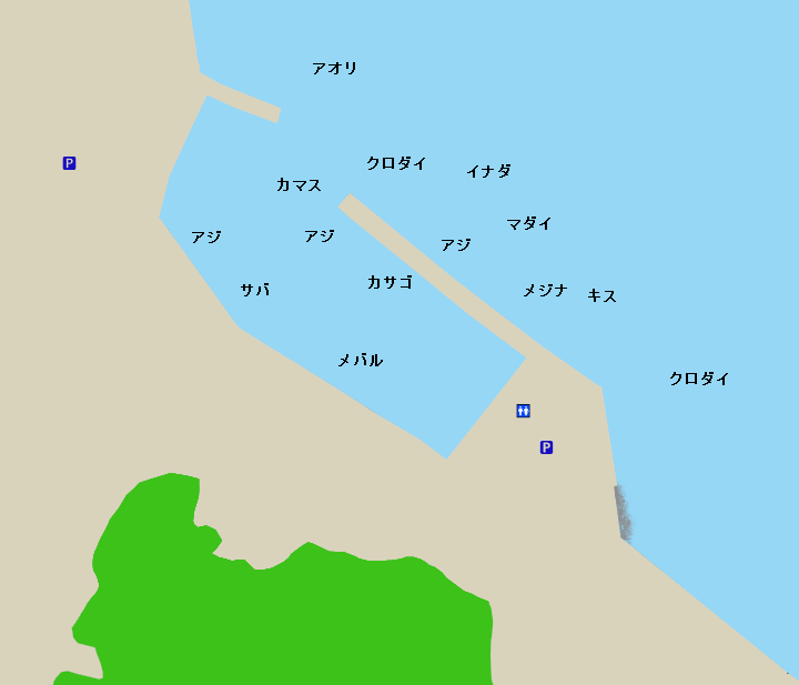 重寺港ポイント図
