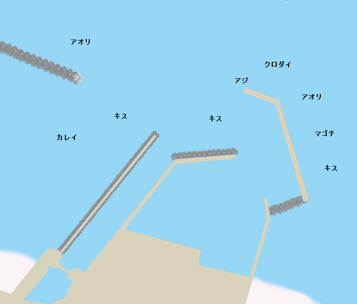 山海漁港ポイント図