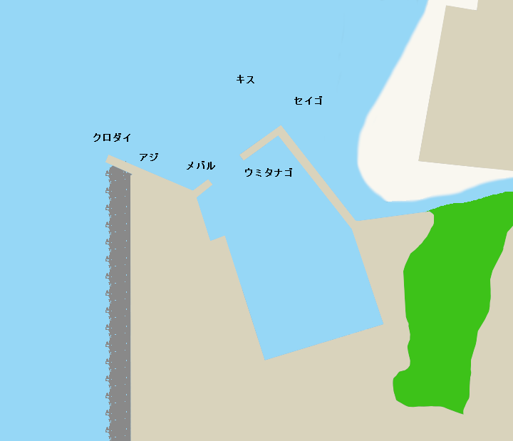 野布良港ポイント図