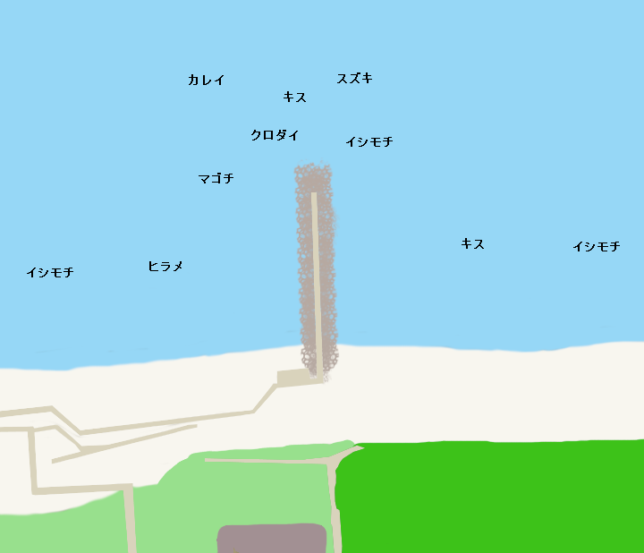 野手浜海岸ポイント図