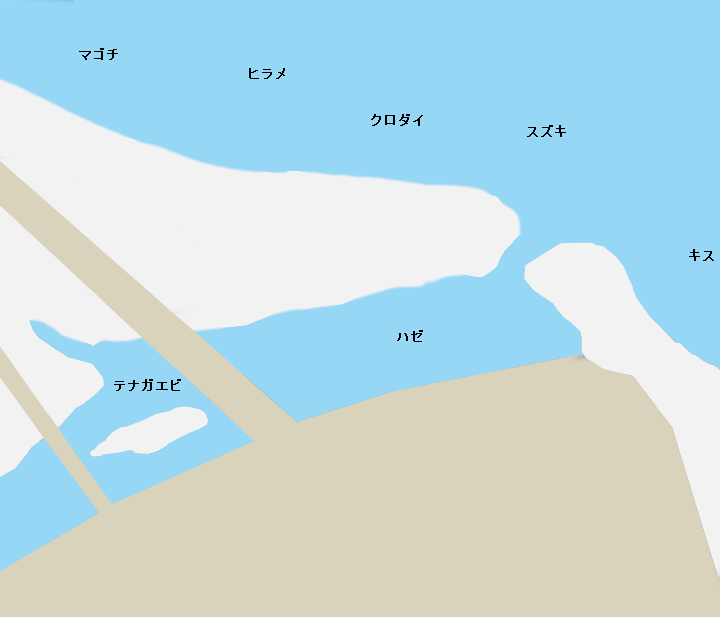 興津川河口ポイント図