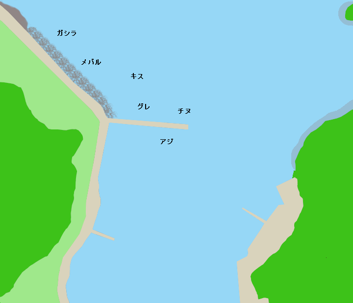 大崎漁港ポイント図
