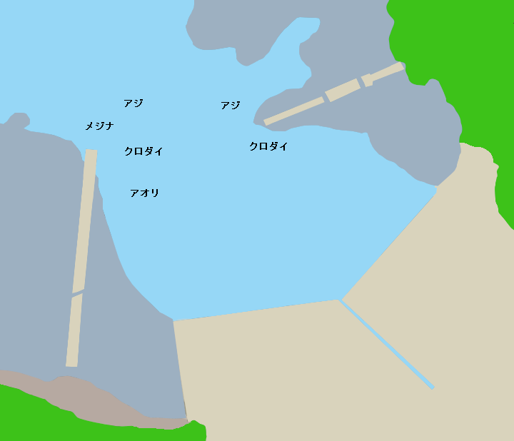 吉尾港ポイント図