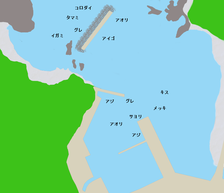 有田漁港ポイント図