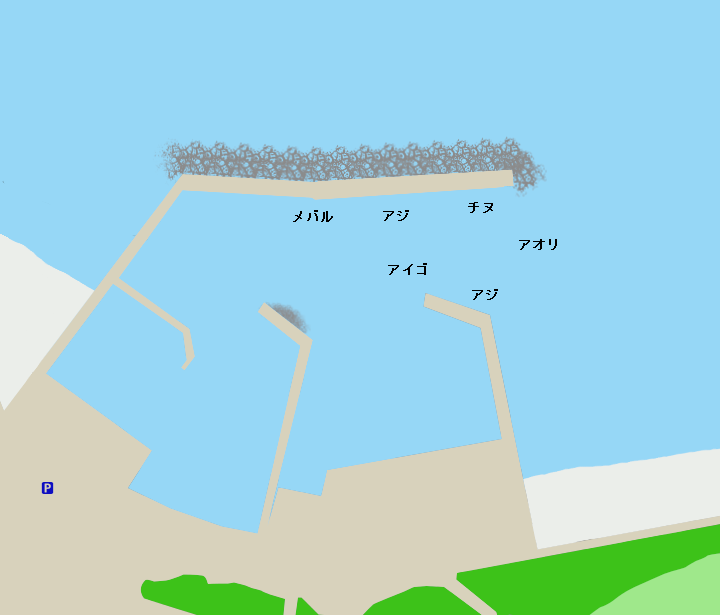 祓井戸漁港ポイント図